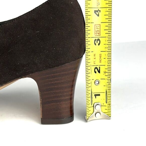 NWB Robert Clergerie France Vintage Brown Suede Lace Up Moccasin Heels 8,5 - Picture 13 of 15
